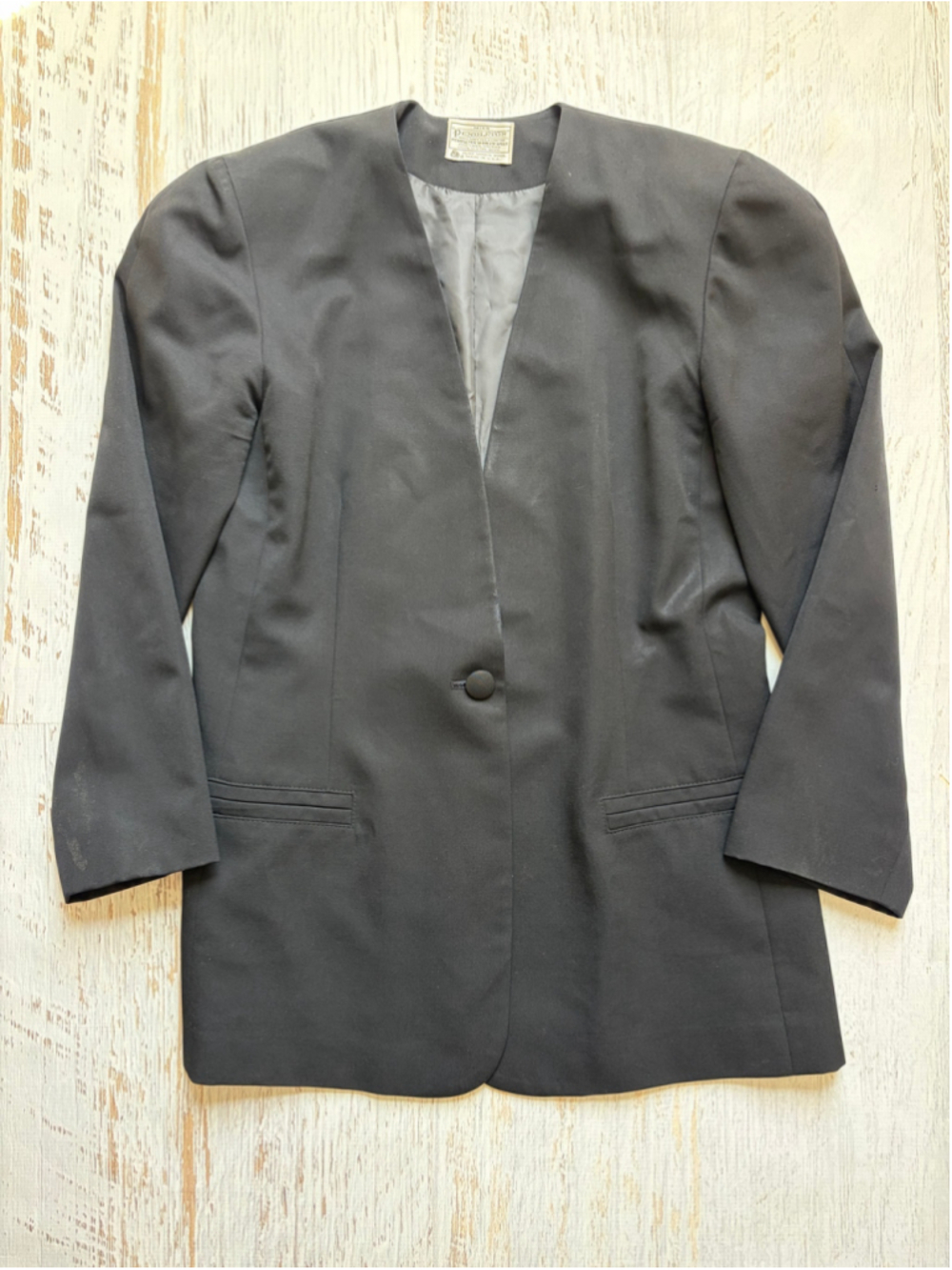 Women's Miss Pendleton Black Wool Blazer Jacket Size 10